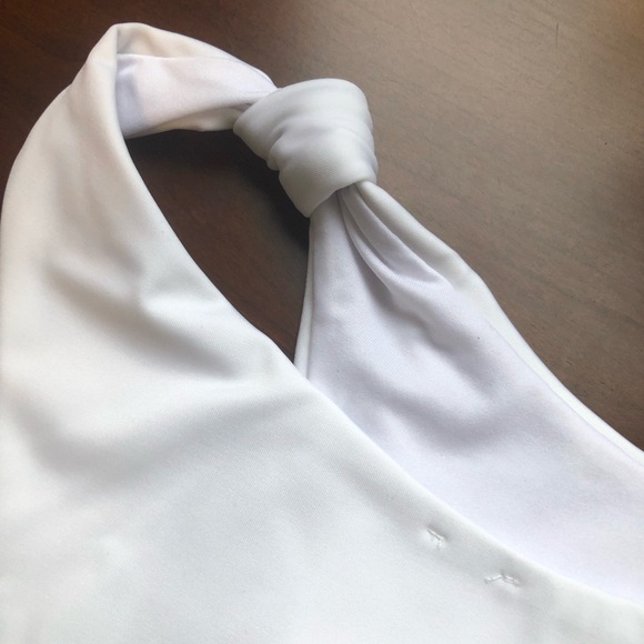 NWT ASOS Recycled Knotted High Leg Hipster Bikini Bottom in White - Size 4 - Picture 4 of 6